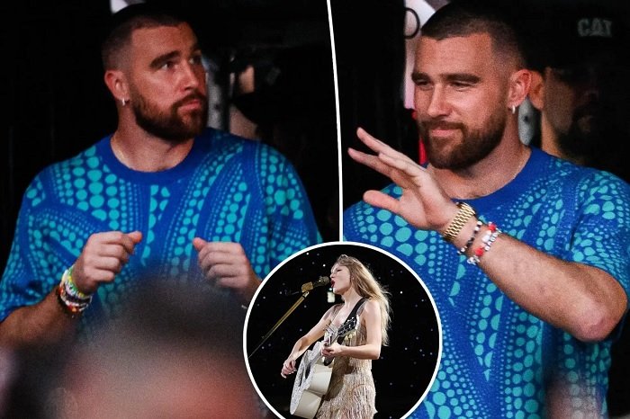 Travis Kelce Trimmed Super Bowl Beard and Rocked $850 Louis Vuitton T-Shirt at Taylor Swift’s Sydney Concert