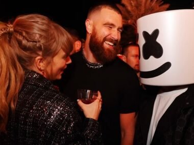 Taylor Swift and Travis Kelce’s Love Story PDA Continues at Super Bowl 2024 After-Party