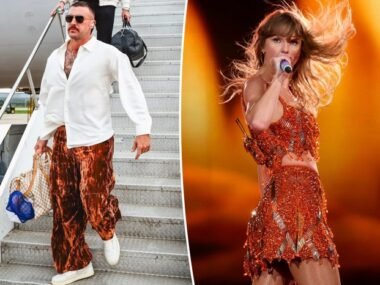 Travis Kelce 'shelled out $872,000' on a private jet to see Taylor Swift perform in Singapore