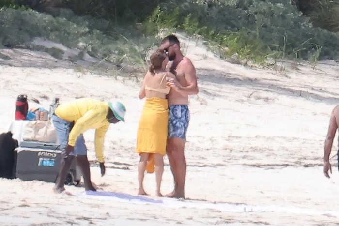 Taylor Swift’s perfect yellow bikini from her Bahamas trip with Travis Kelce is somehow still in stock