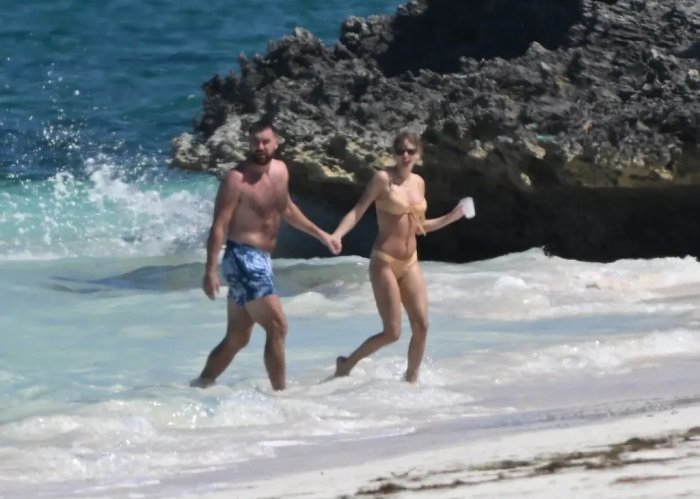 Taylor Swift’s perfect yellow bikini from her Bahamas trip with Travis Kelce is somehow still in stock