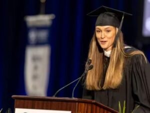 Kylie Kelce Claps Back at Harrison Butker in Her Own Commencement Speech