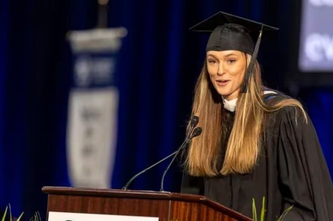 Kylie Kelce Claps Back at Harrison Butker in Her Own Commencement Speech