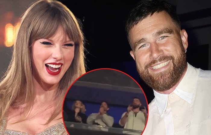 Taylor Swift Makes Beau Travis Kelce Blush with Kisses in Latest Getaway