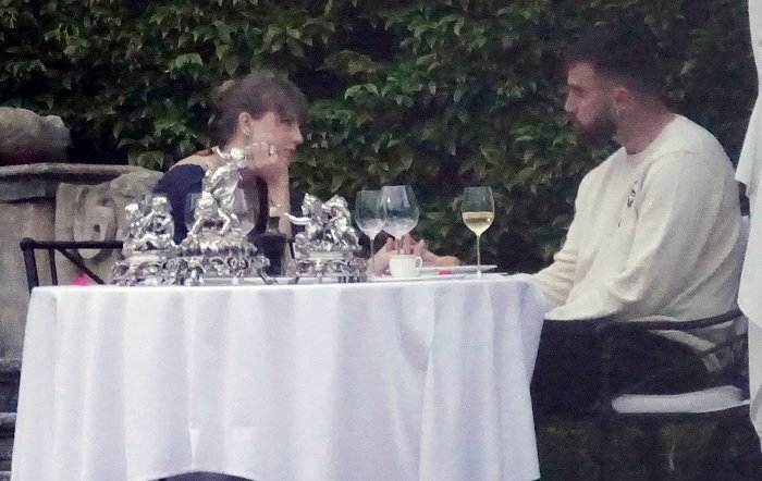 Loved-Up Taylor Swift and Travis Kelce share a kiss in Lake Como with private dinner under the stars