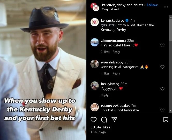 (C)Travis Kelce Wins Big on His Kentucky Derby Debut - News
