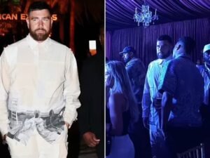 Travis Kelce parties at star-studded Carbone Beach in Miami as he congratulates Lando Norris on F1 Grand Prix victory