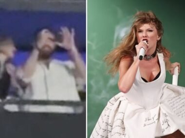 Travis Kelce Proudly Records Taylor Swift Singing ‘So High School’ at the Eras Tour in Germany